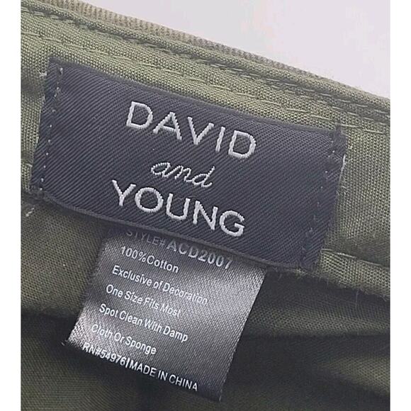 David & Young Army Green Camoflauge Hat OSFM Distressed Cotton Lined Camo - Picture 8 of 8